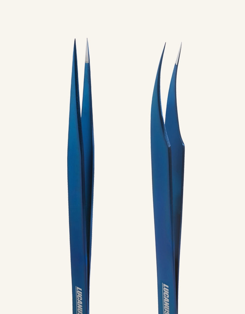 Lucanus Titanium Eyelash Tweezers 2 Types