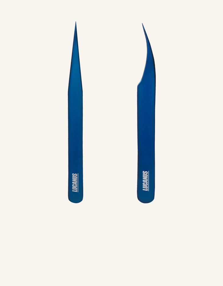 Lucanus Titanium Eyelash Tweezers 2 Types