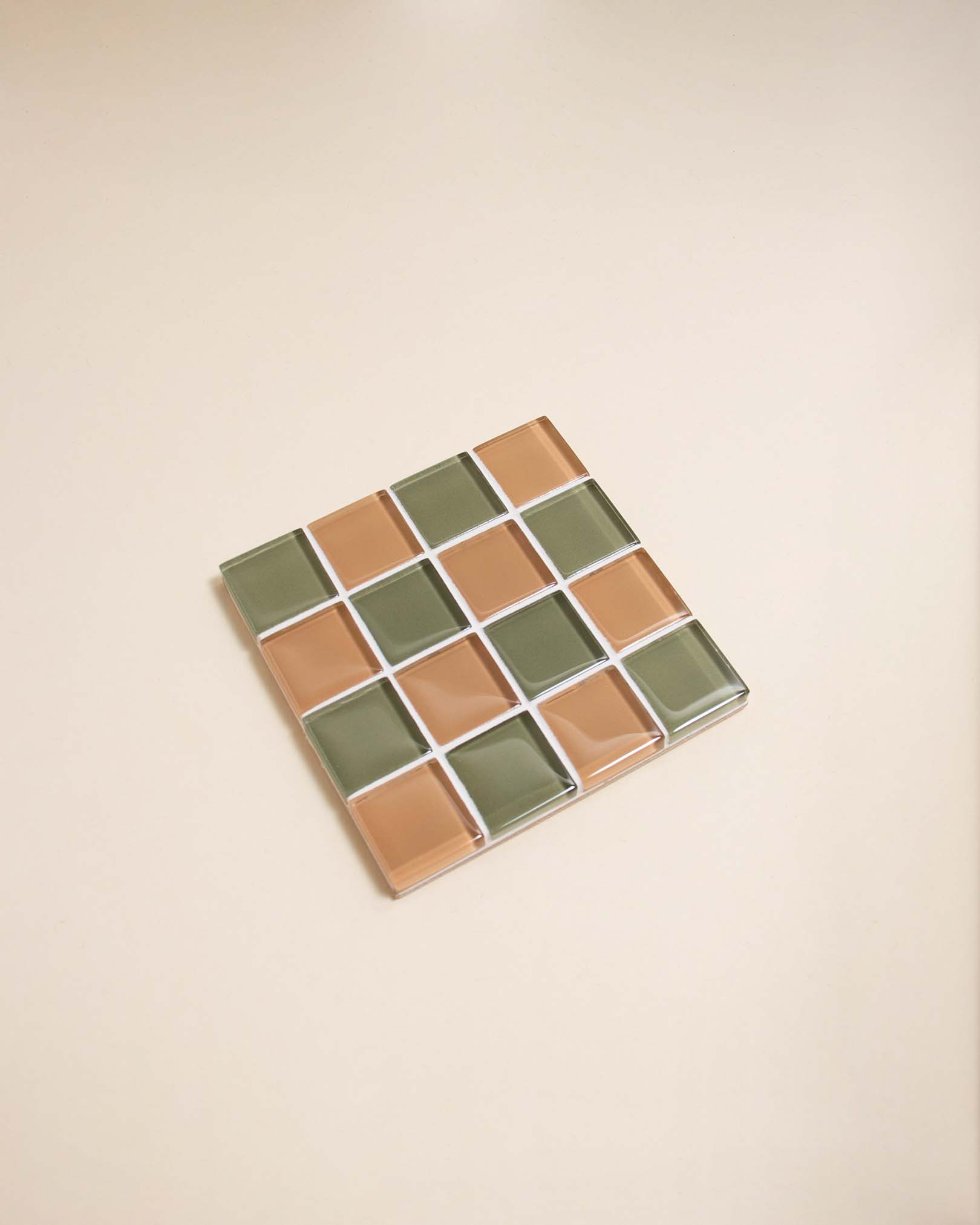 GLASS TILE COASTER - I Olive You