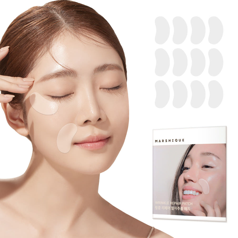 Marsik Wrinkle Repair Wrinkle Patch 3-piece set (55 patches between the eyebrows, 60 patches on the nasolabial folds, 15 patches on the forehead) - Anti-wrinkle, anti-aging, anti-wrinkle
