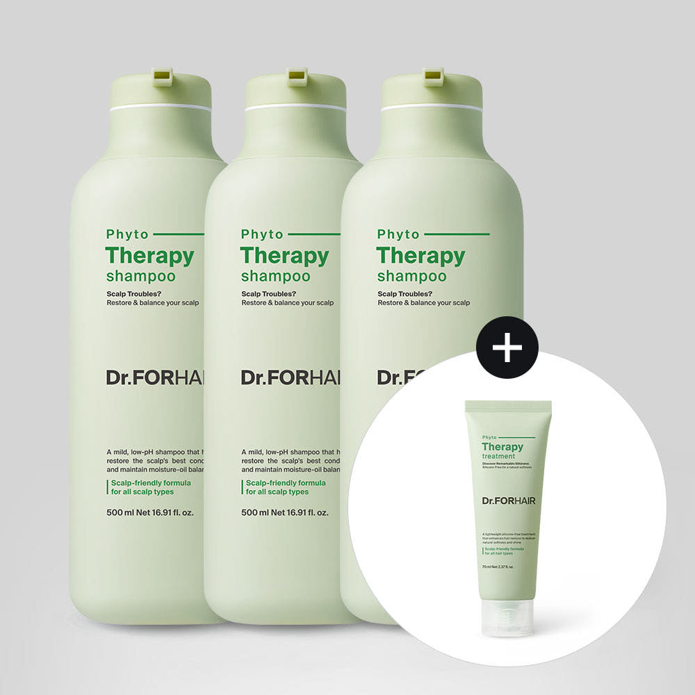 Doctor For Hair Phytotherapy Sensitive Scalp Care Shampoo 500mlX3 [+ Phytotherapy Treatment 70ml]