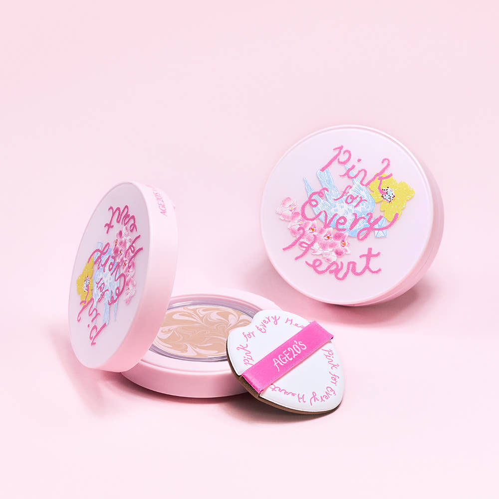 Age20's Pink for Every Heart Edition Diorigin Essence Pact Pink Latte 12.5g Main Product + Refill + Eco Bag (SPF50+)