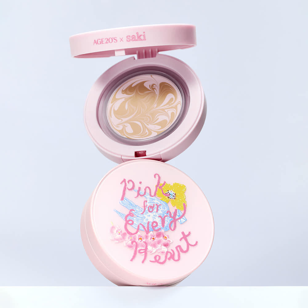 Age20's Pink for Every Heart Edition Diorigin Essence Pact Pink Latte 12.5g Main Product + Refill + Eco Bag (SPF50+)