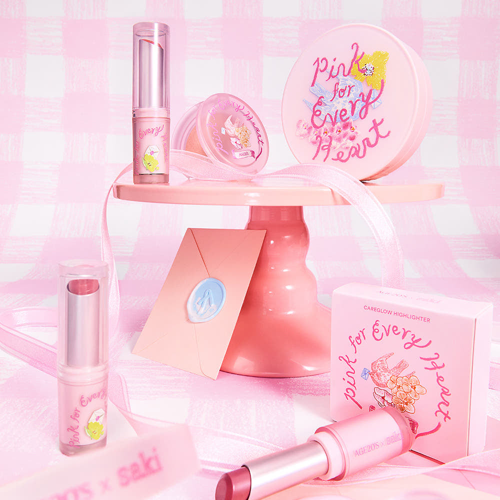 Age20's Pink for Every Heart Edition Diorigin Essence Pact Pink Latte 12.5g Main Product + Refill + Eco Bag (SPF50+)