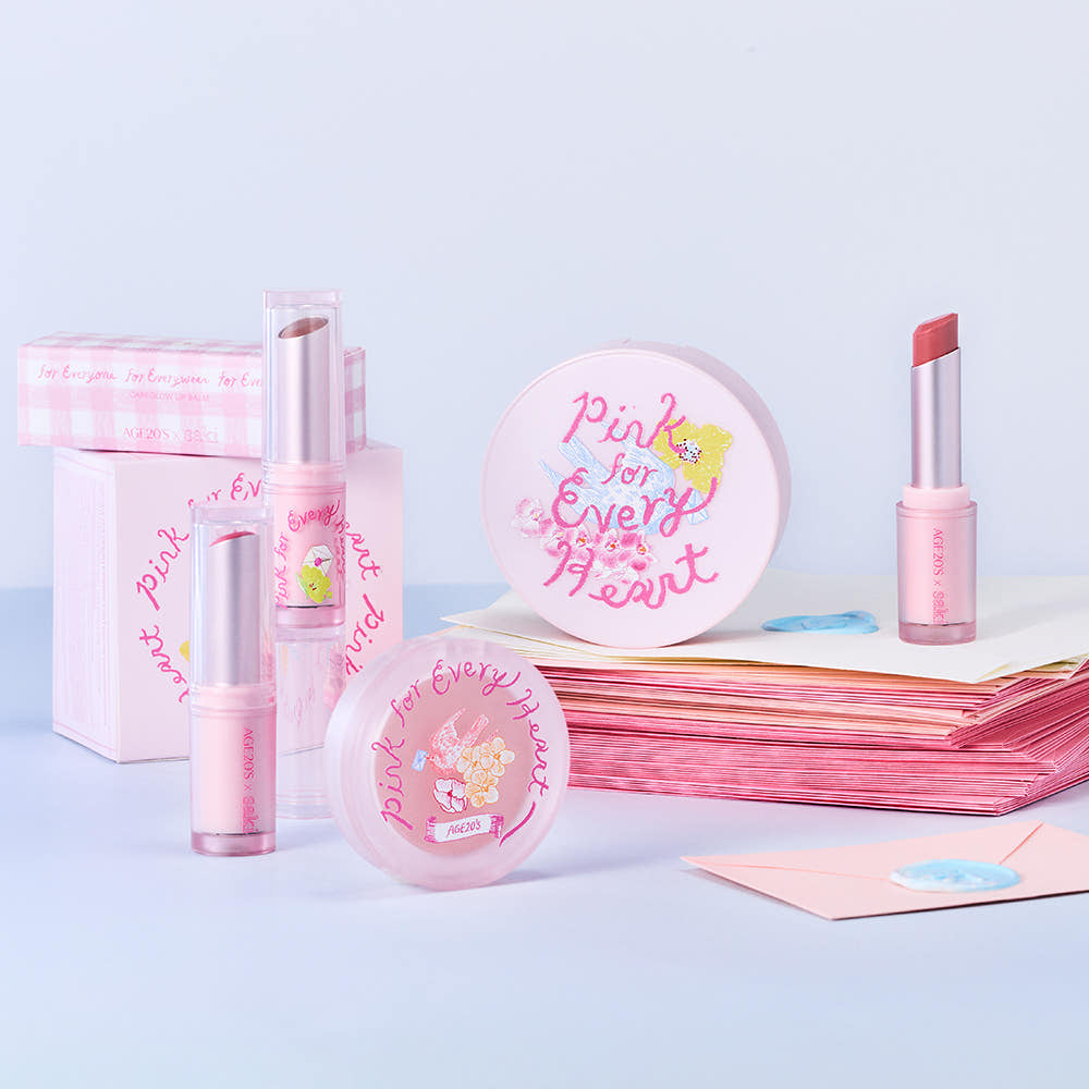 Age20's Pink for Every Heart Edition Diorigin Essence Pact Pink Latte 12.5g Main Product + Refill + Eco Bag (SPF50+)