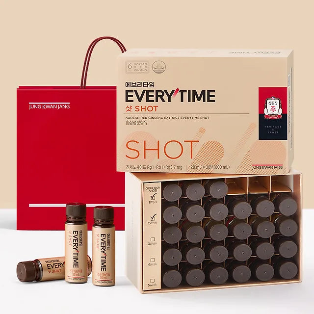 [Jeong Kwan Jang] Everytime Shot (20ml x 30 bottles) _ Contains premium Korean red ginseng extract