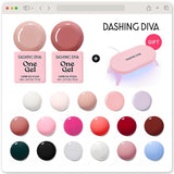 DASHING DIVA One Gel Color Nail Pick 2 Types (One Gel LED Lamp Included)