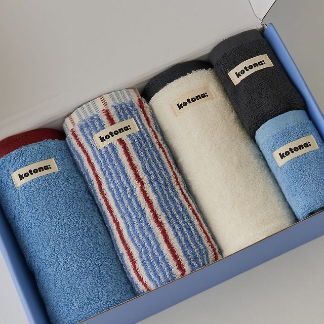 Kotona Gift Set 5P Hotel Towel 40 counts 200g Towel Summer Emotional Gift Non-fluorescent Return Gift Newlywed Moving Single Living