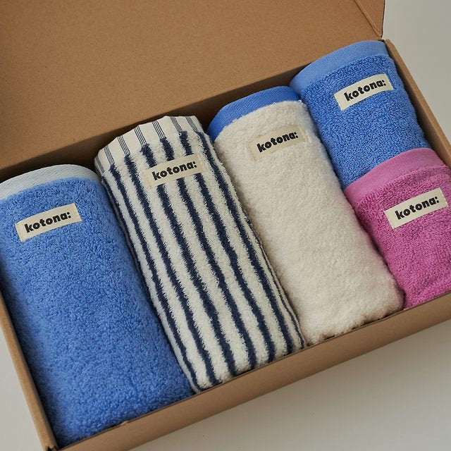 Kotona Gift Set 5P Hotel Towel 40 counts 200g Towel Summer Emotional Gift Non-fluorescent Return Gift Newlywed Moving Single Living