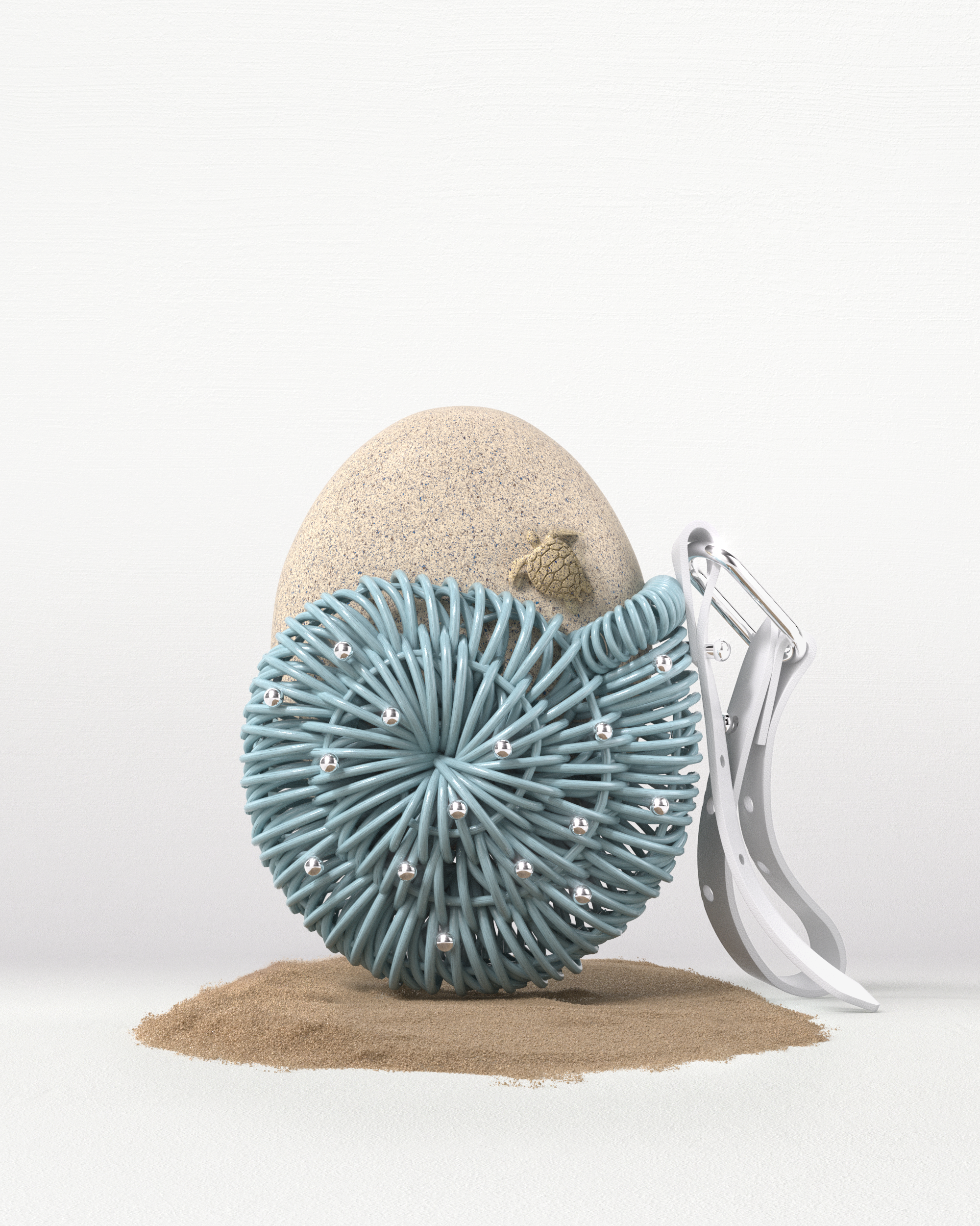 TAMBURINS RATTAN WEAR EGG PERFUME BLUE (CASE)
