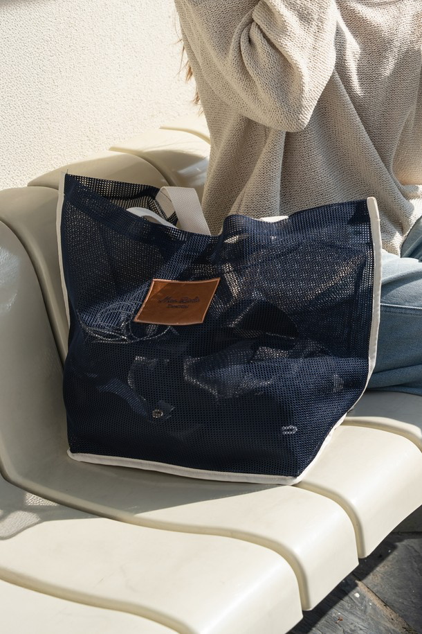 MONBIRDIE Marche Mesh Shopper Bag NAVY