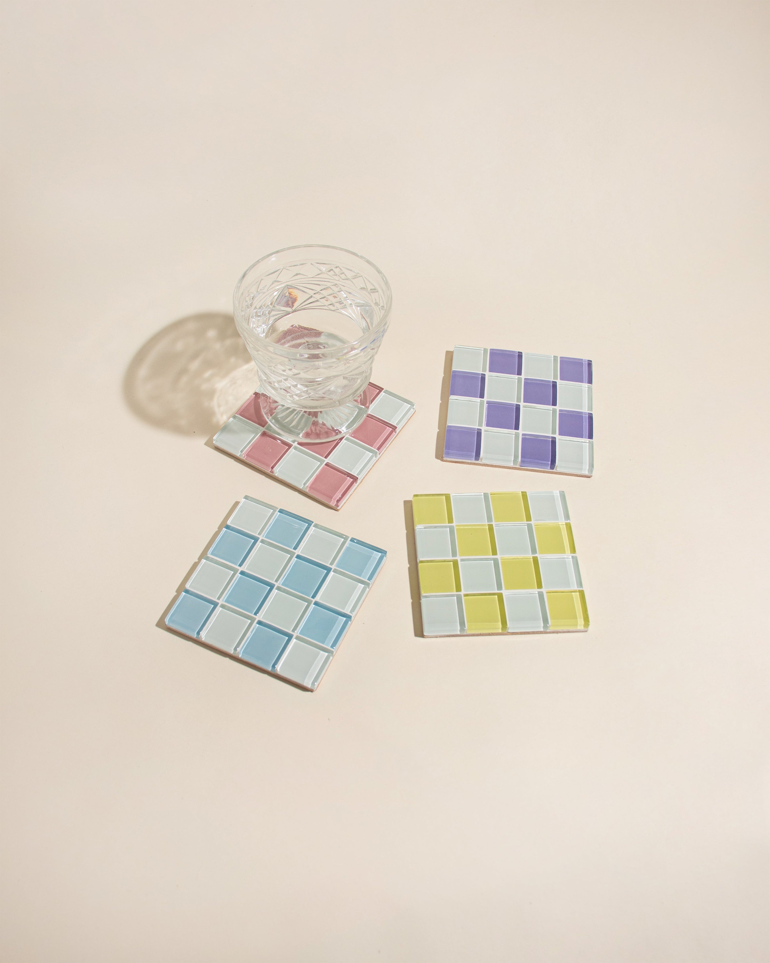 GLASS TILE COASTER - Yuzu Caramel Milk Chocolate