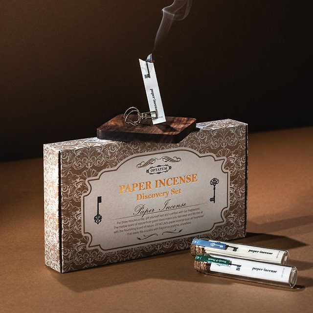OPTATUM [Exclusive/Palm Beach Bag Gift/Gift Wrapping] "Fragrance Therapy" Paper Incense Discovery Set (5 Incenses + Blossom Match)