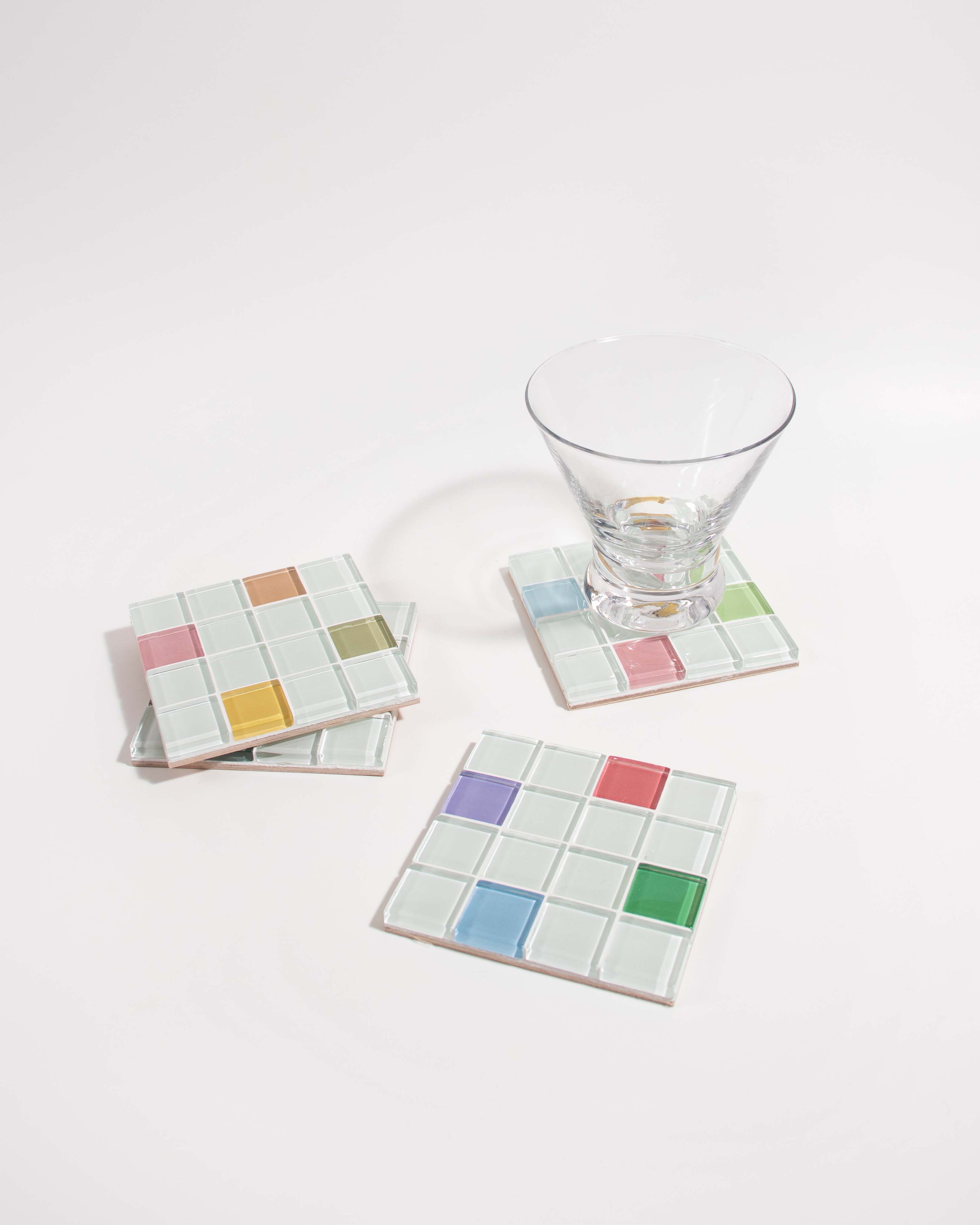 GLASS TILE COASTER - Randomness - Option 3