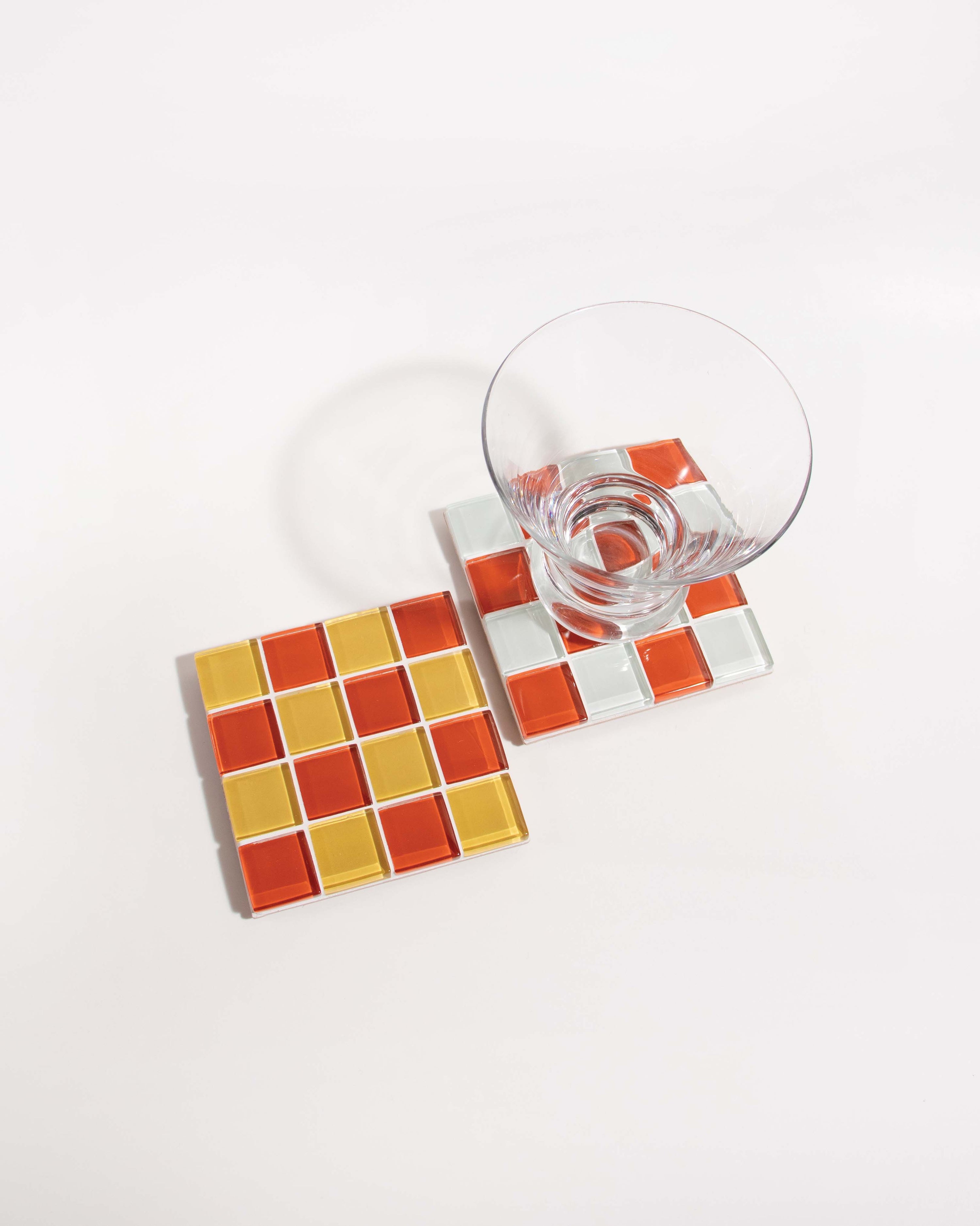GLASS TILE COASTER - Candy Cone