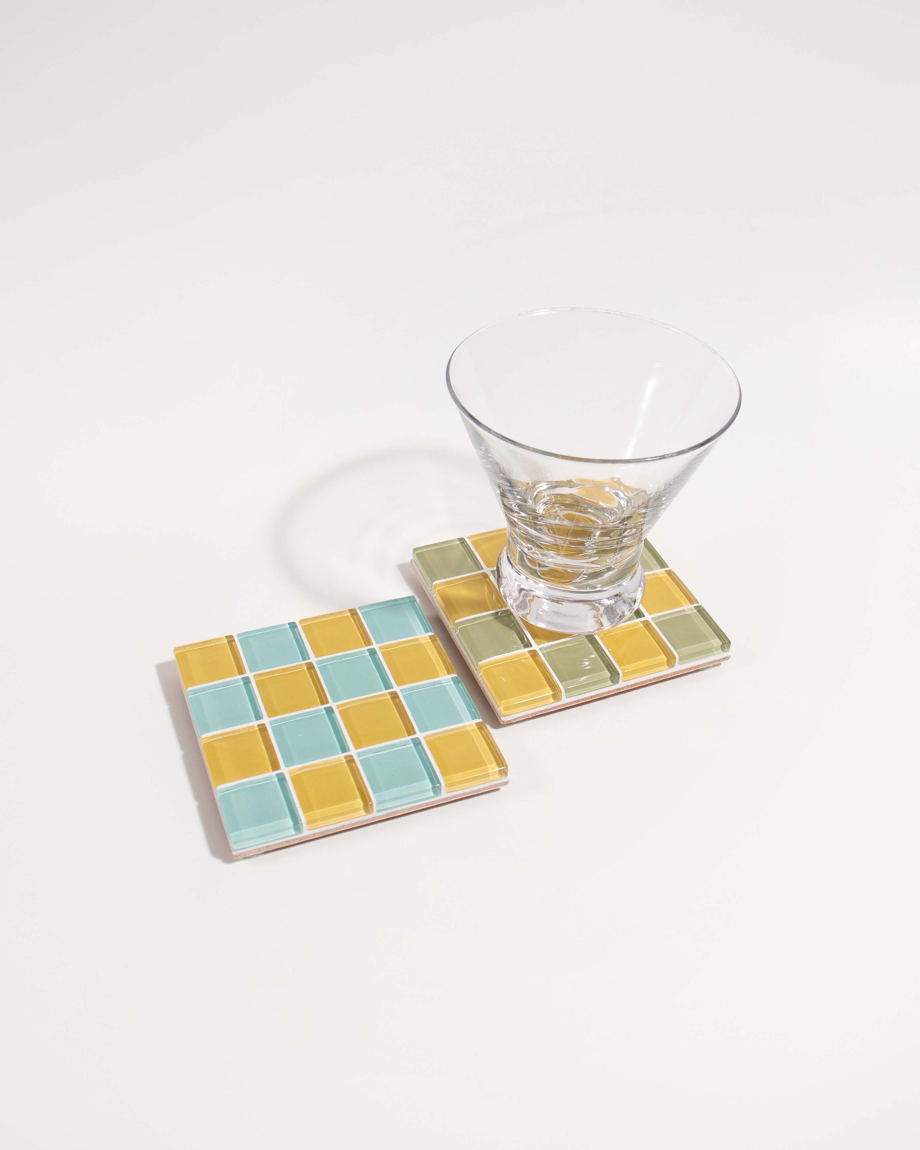 GLASS TILE COASTER - Sunflowers