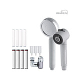 DAELIM Bath Decline Shower Head Wide (Matte Gray) + Kitchen Head (Matte Gray) + Refill Filter + Filter Tap SET