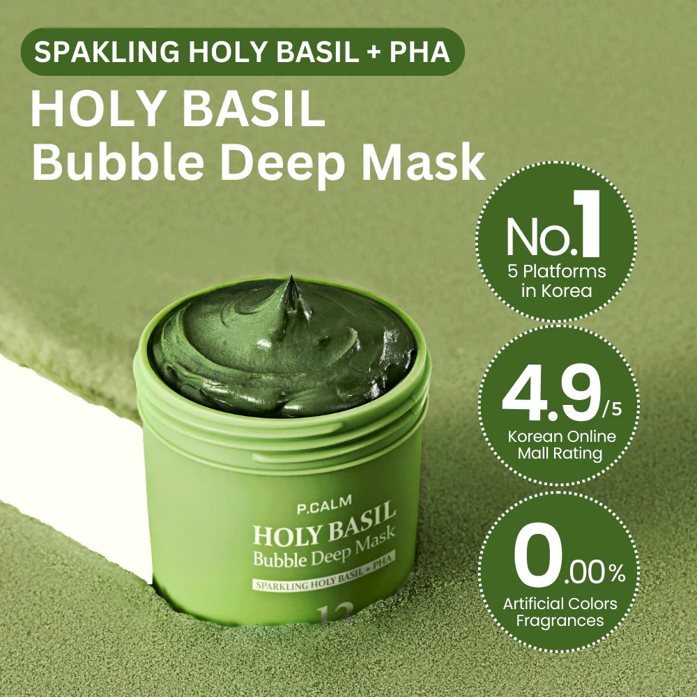 P.CALM Holy Basil Sparking Bubble Mask 90g