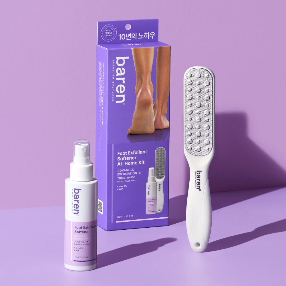 [BAREN] Foot Softener At-home Kit: Foot File & Callus Softener Spray