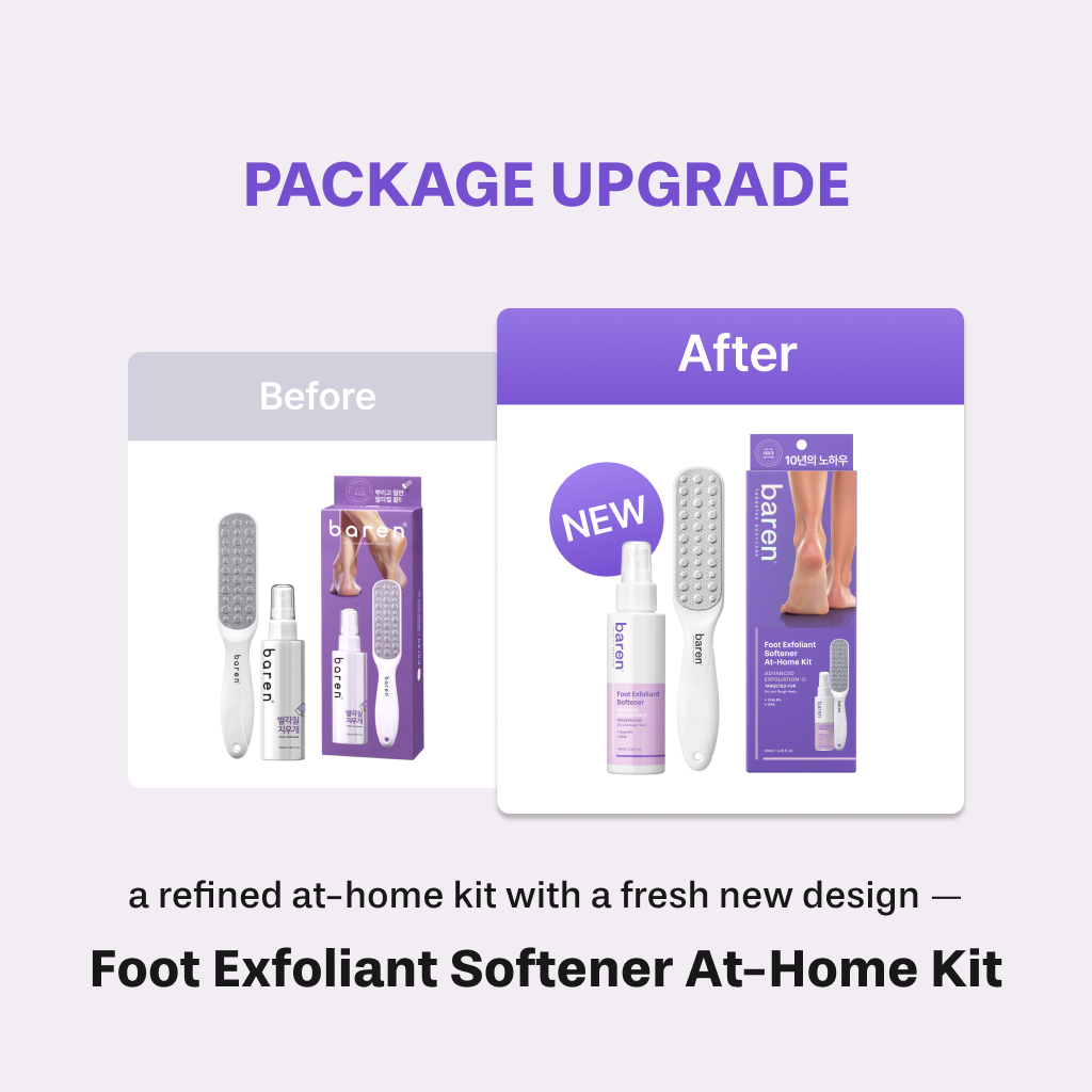 [BAREN] Foot Softener At-home Kit: Foot File & Callus Softener Spray