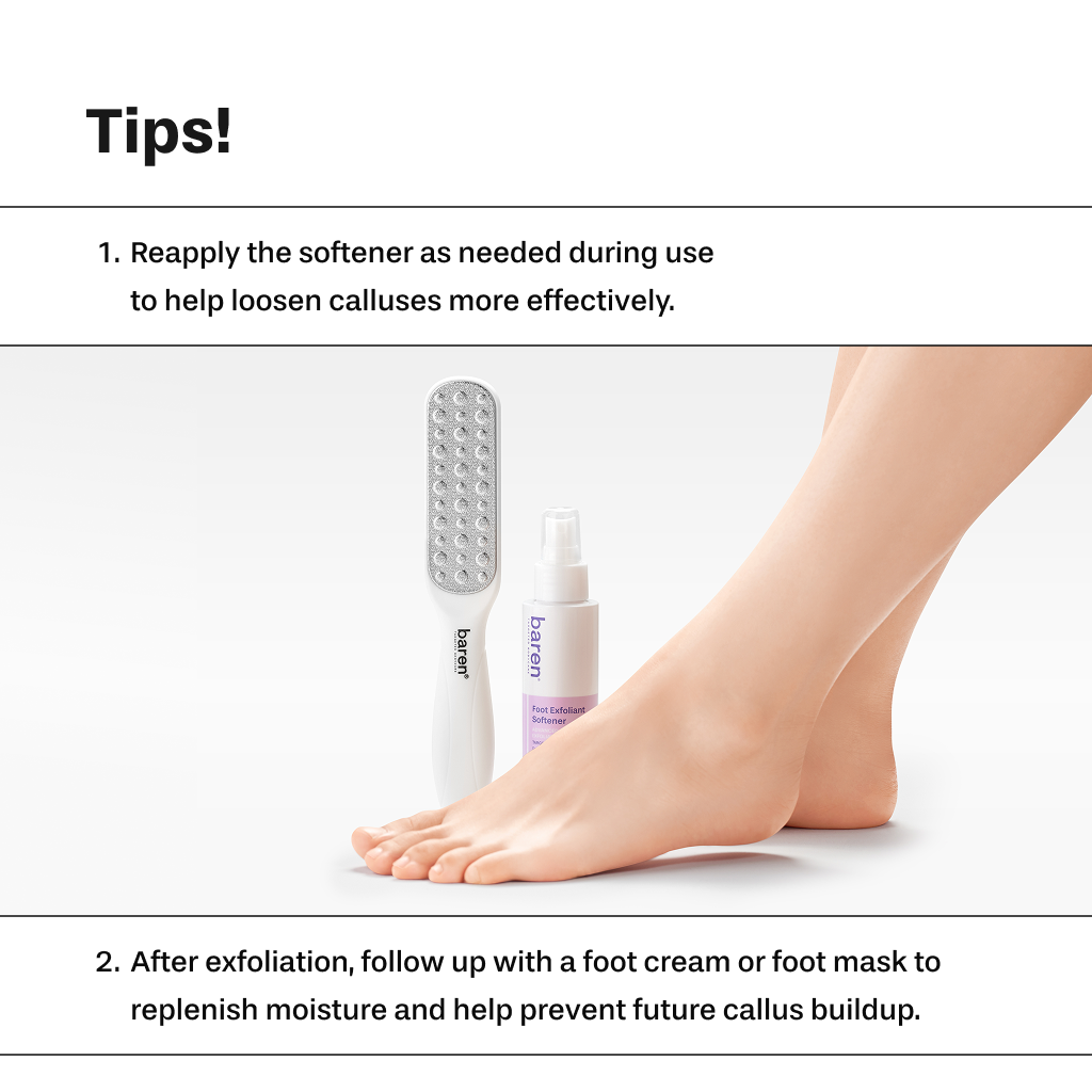 [BAREN] Foot Softener At-home Kit: Foot File & Callus Softener Spray