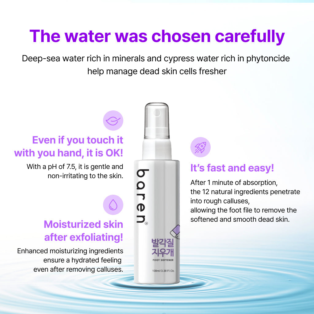 [BAREN] Callus Remover Peeling Foot Spray, 100ml