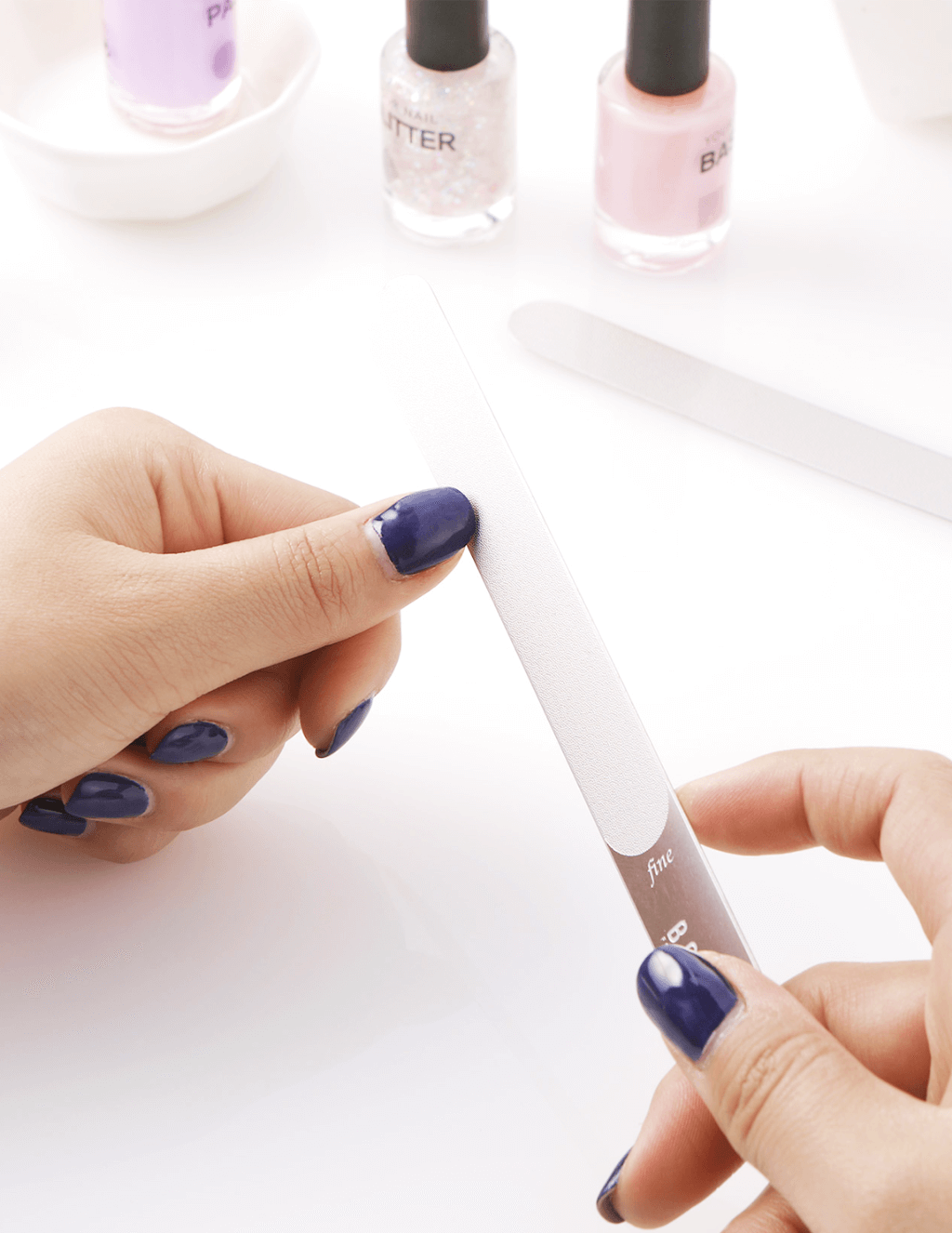 [BAREN] Double Sided Stainless Steel Nail File for Gel Nails