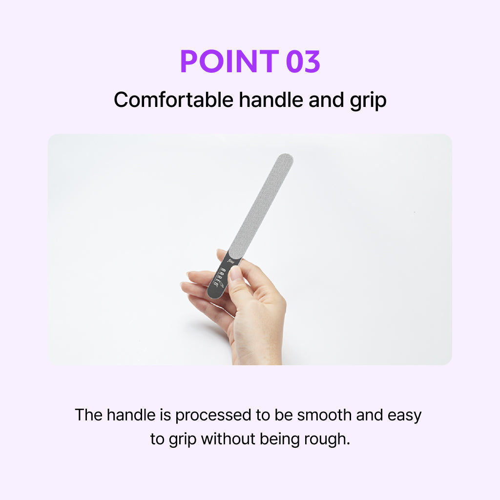 [BAREN] Double Sided Stainless Steel Nail File for Gel Nails