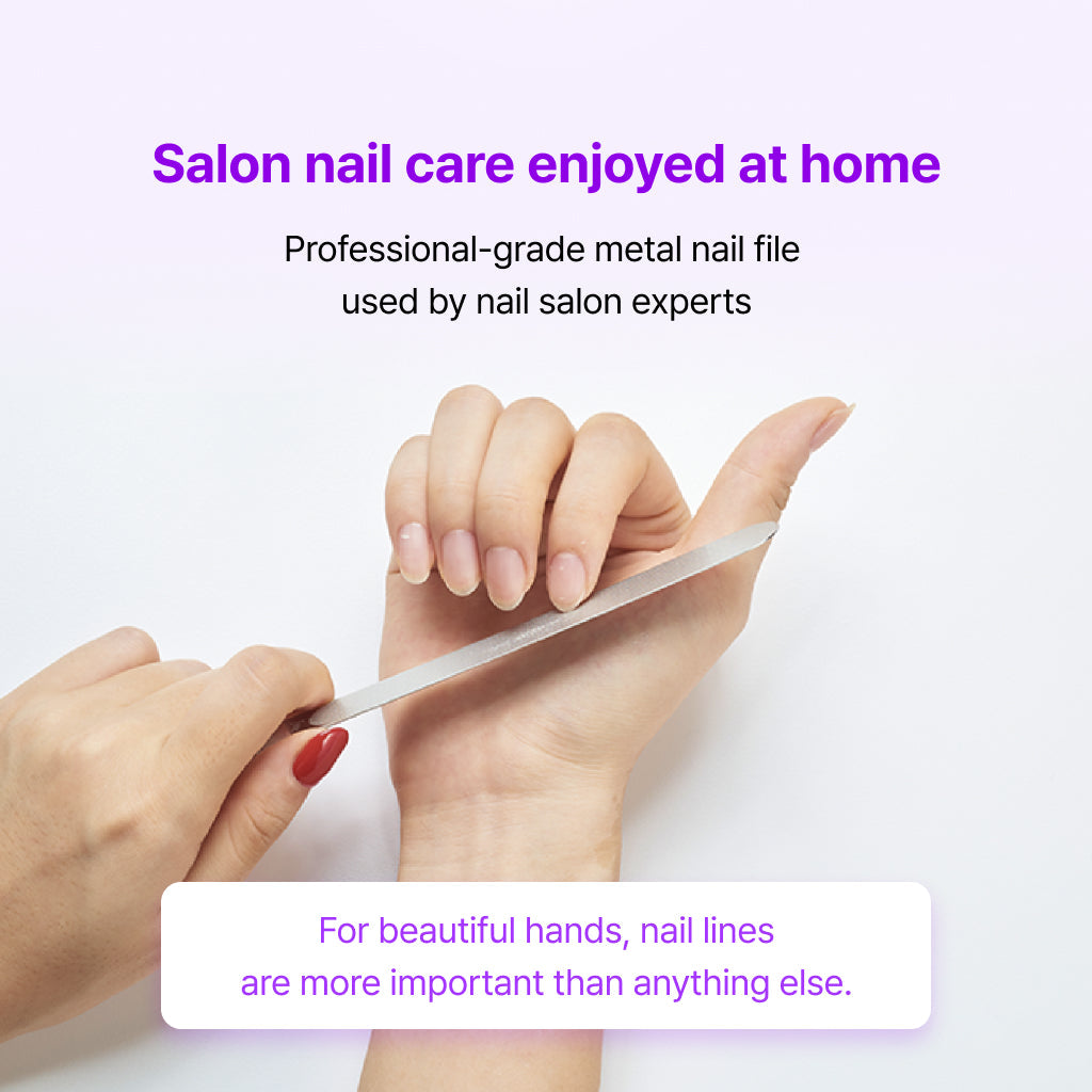 [BAREN] Double Sided Stainless Steel Nail File for Natural Nails