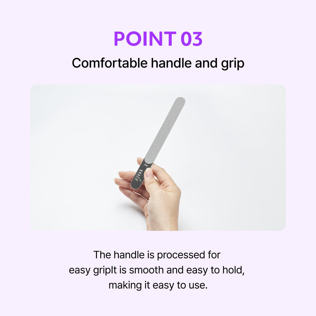 [BAREN] Double Sided Stainless Steel Nail File for Natural Nails