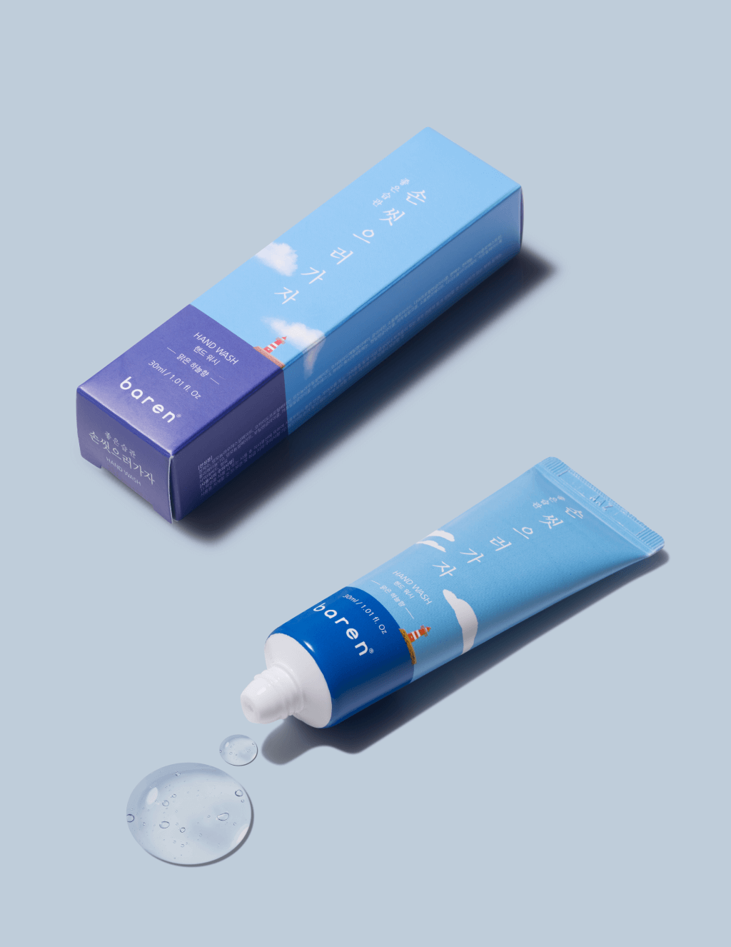 [BAREN] Foaming Hand Wash for Travel, Clear Sky Scent 30ml