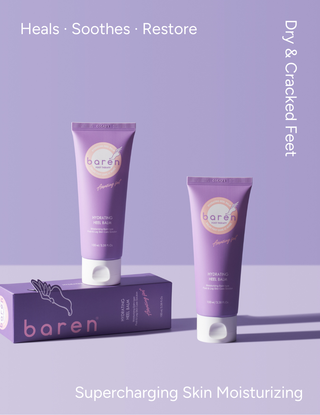 [BAREN] Non-Greasy & Hydrating Heel Balm 100ml