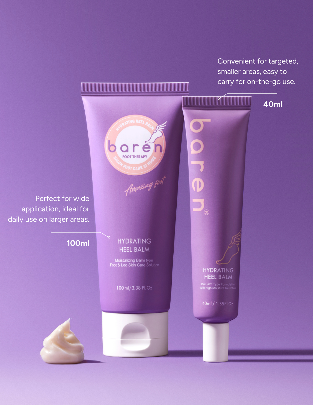 [BAREN] Non-Greasy & Hydrating Heel Balm 100ml