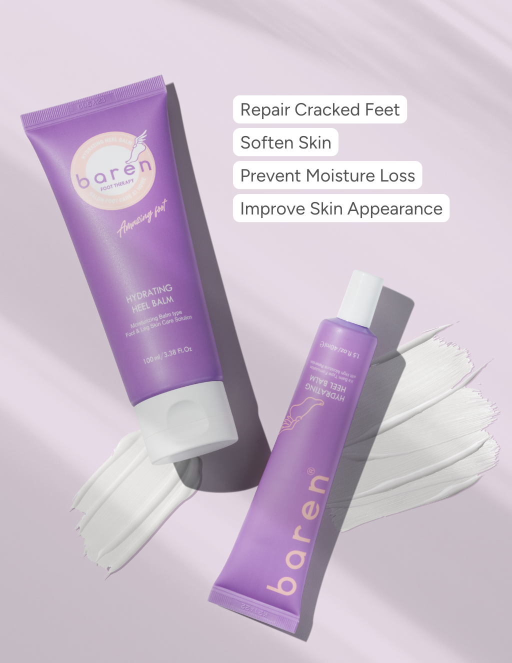 [BAREN] Non-Greasy & Hydrating Heel Balm 100ml