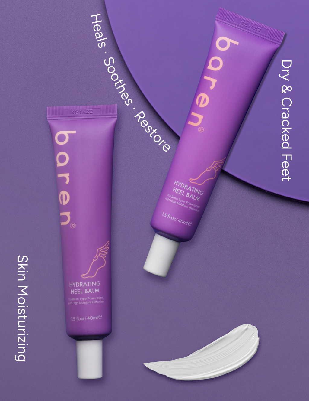 [BAREN] Non-Greasy & Hydrating Heel Balm 40ml