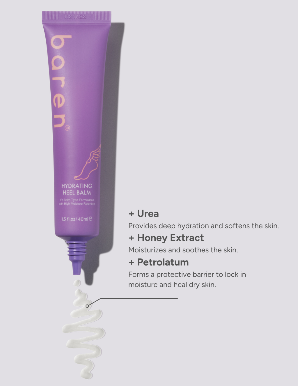 [BAREN] Non-Greasy & Hydrating Heel Balm 40ml
