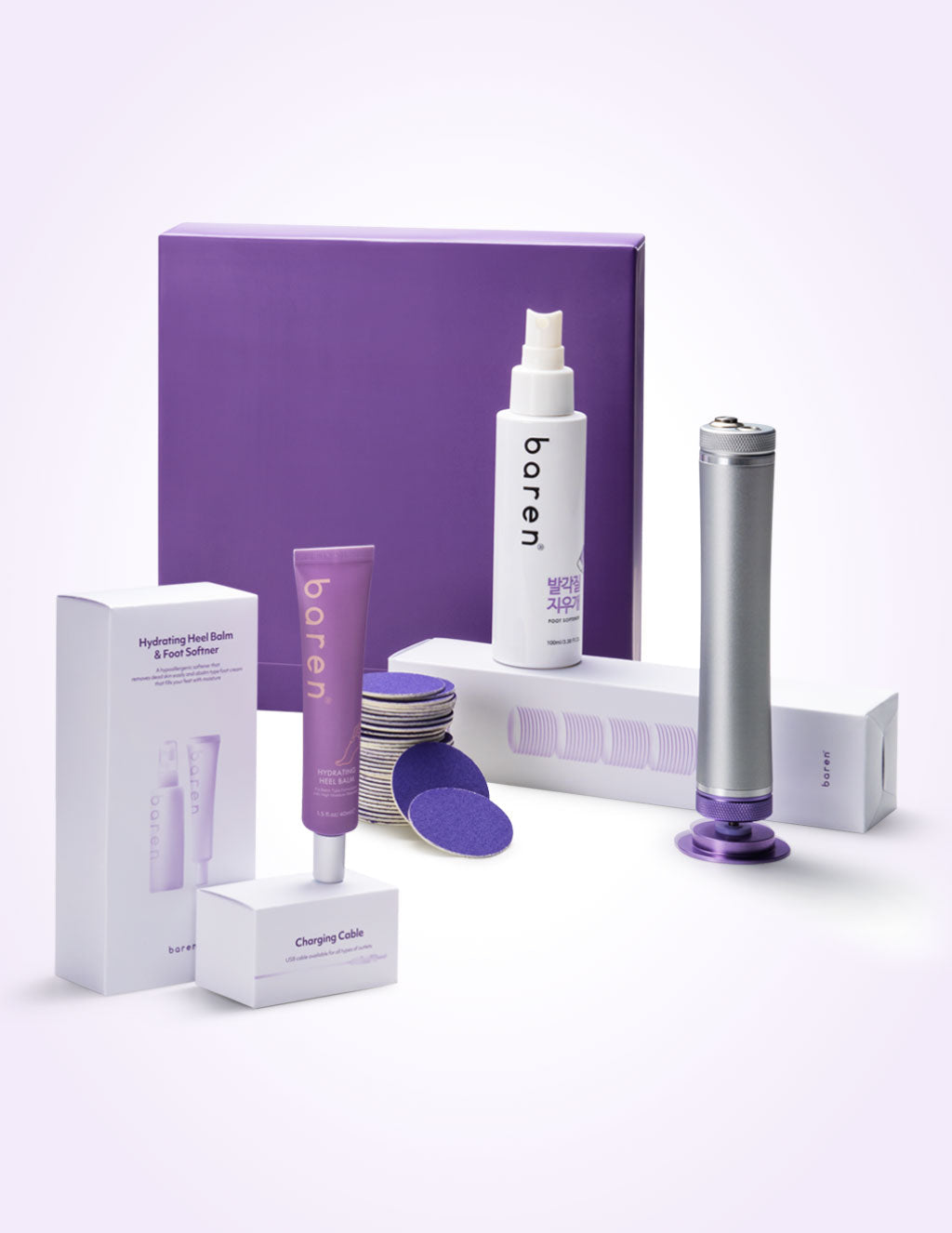 [BAREN] Pedi Perfect Electric Foot Callus Remover, Professional Pedicure Kit