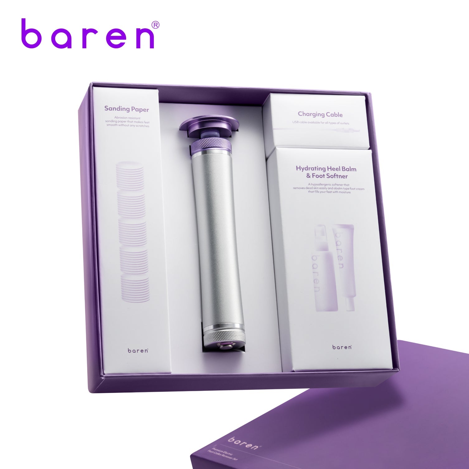 [BAREN] Pedi Perfect Electric Foot Callus Remover, Professional Pedicure Kit