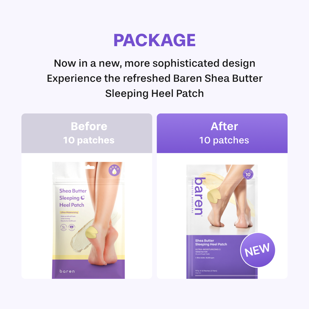 [BAREN] Shea Butter Sleeping Heel Patch, 10pcs