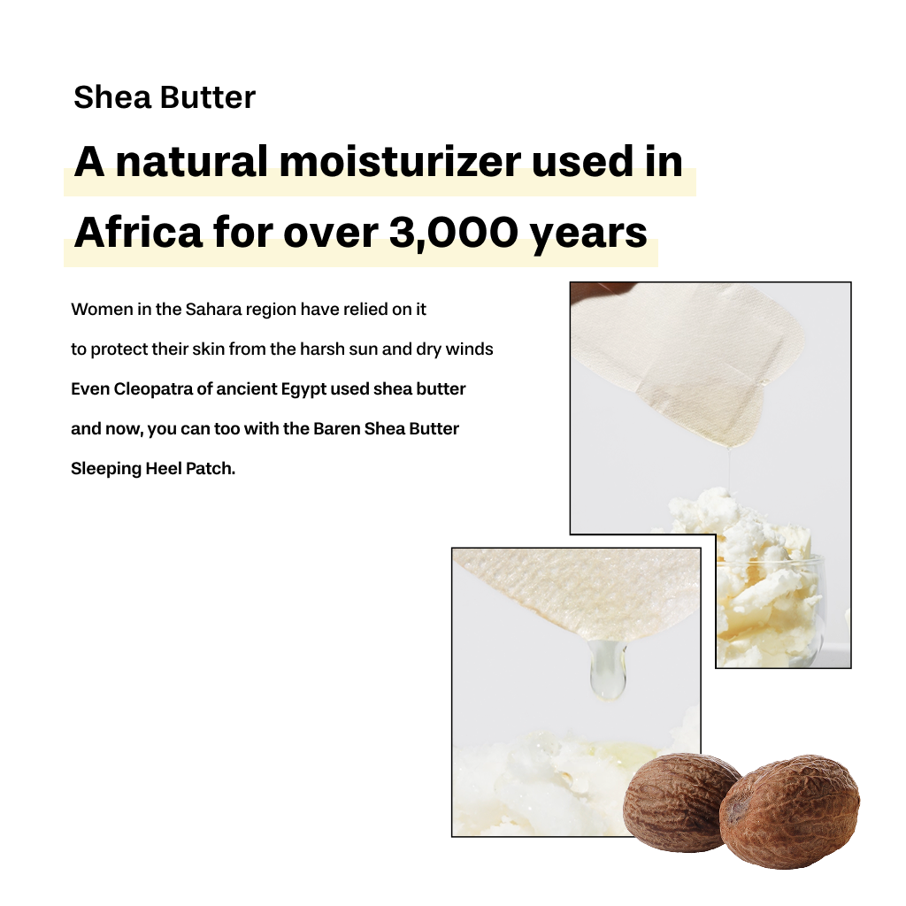 [BAREN] Shea Butter Sleeping Heel Patch, 10pcs