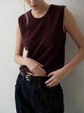 FACADE PATTERN Cashmere Sleeveless Vest