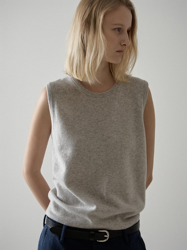 FACADE PATTERN Cashmere Sleeveless Vest
