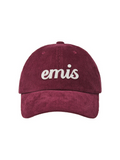 EMIS APPLIQUE CORDUROY BALL CAP [WINE]