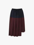 E.B.M (Edition by Michaa) Color Block Pleated Elastic Waist Skirt (EMP7WSK030)