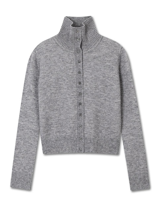 michikolondon HIGH NECK BUTTON CARDIGAN (3 color)