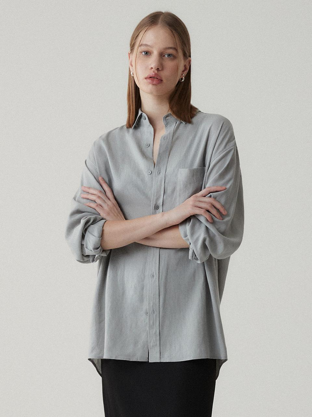 SUARE WOMEN (WOMEN) Essential Tencel Linen Overfit Shirt -9 Colors