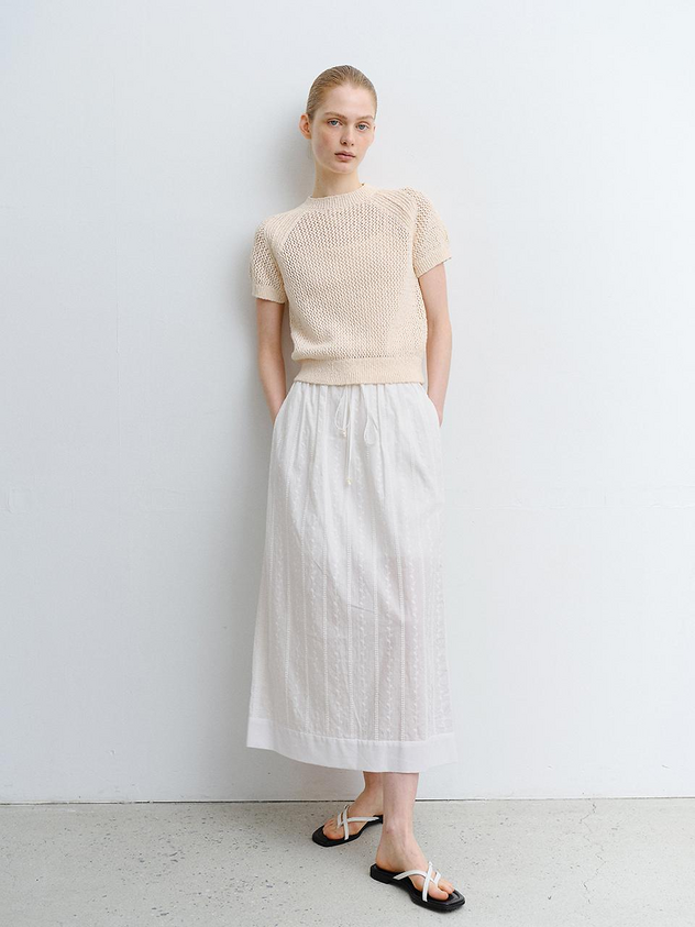 MOHAN TVR COTTON NETTING KNIT SWEATER