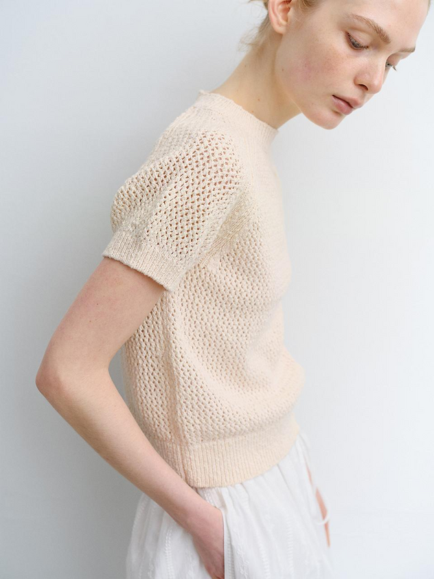 MOHAN TVR COTTON NETTING KNIT SWEATER