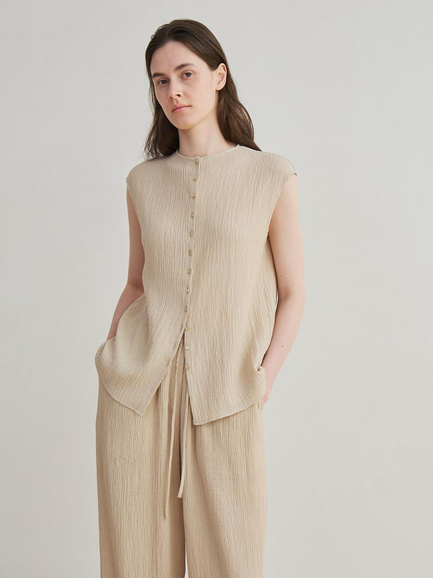 MOIA Wrinkle Banding Pants [Beige]