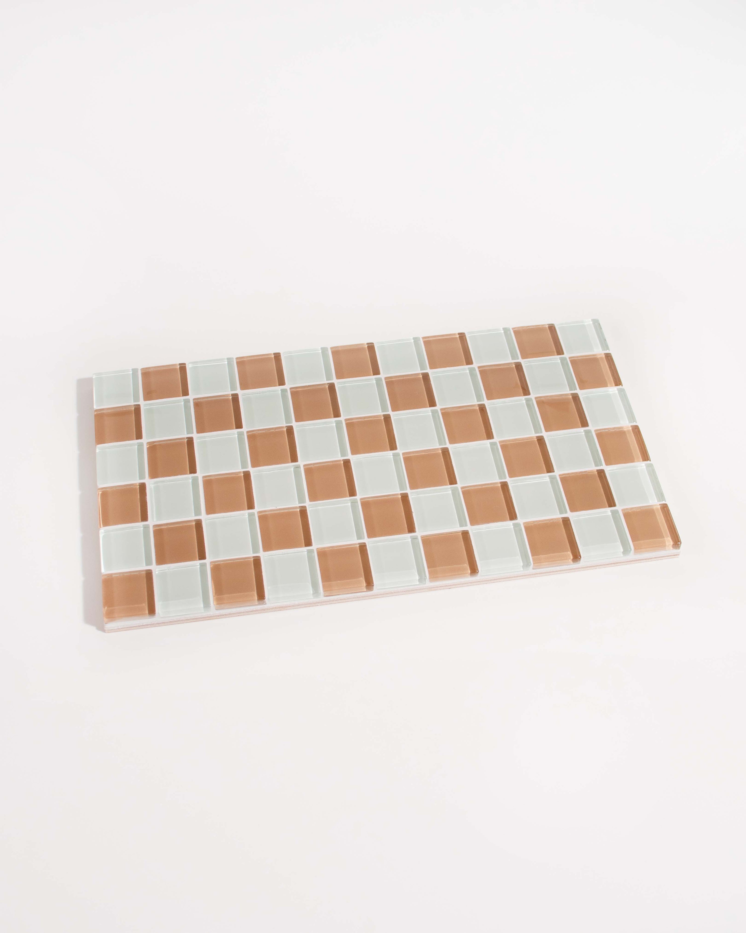 GLASS TILE DECORATIVE TRAY - Hazelnut Milk Chocolate